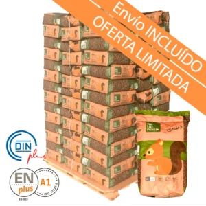 Medio Palet de 17 Sacos certificado DIN ENplus A1 15Kg NATURPELLET