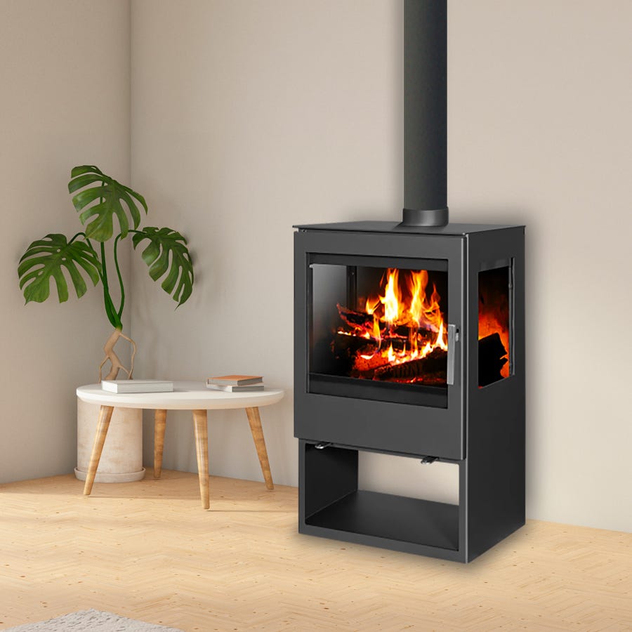 Estufa de leña – BELLEZA MODENA VISION Triple vidrio – 10 kW